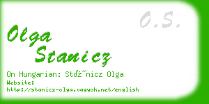 olga stanicz business card